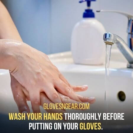 How To Get Smell Out Of Boxing Gloves - wash hands