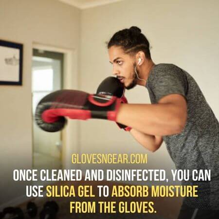 Absorb moisture  from the gloves.