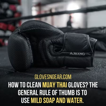 Mild soap and water - How To Clean Muay Thai Gloves